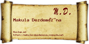 Makula Dezdemóna névjegykártya